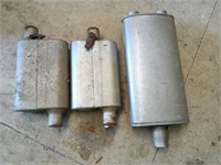 Three mufflers two are flowmaster