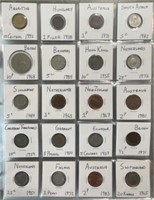 Lot of 20 Assorted Foreign Coins