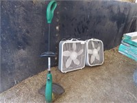 Electric Weed Eater , 2 box fans