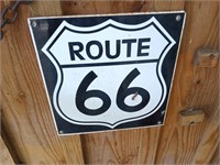 Reproduction tin sign route 66 sign 11x11.5 in