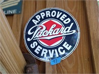 Reproduction tin sign approved Packard service