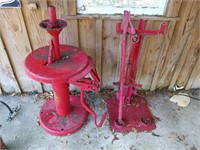 Antique vintage tire changer changing machine two