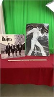 Signed Elvis Poster & Beatles Canvis