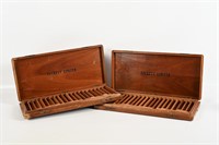 2 TUCKETT LIMITED WOODEN CIGAR DISPLAY BOXES