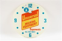 UNIVERSAL MILKING EQUIPMENT GLASS CLOCK FACE