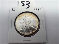 1987 American eagle silver dollar
