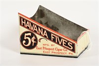 HAVANA FIVES TIN COUNTER TOP CIGAR HOLDER