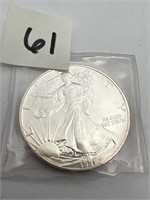1991 American eagle silver dollar