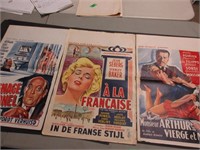 LOT OF 3 FRENCH MOVIE LOBBY CARDS-POSTERS