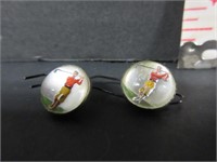 VINTAGE LUCITE FIGURAL GOLF PLAYER BUTTONS