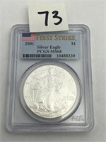 2001 American eagle silver dollar
