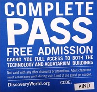(4) Discovery World Admission Passes