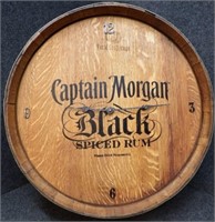 Captain Morgan Black Spiced Rum Oak Barrel Clock