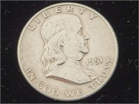 1951 Franklin Half Dollar Silver
