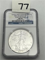 2011 American eagle silver dollar