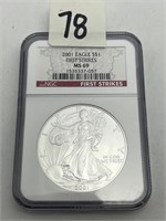 2001 American eagle silver dollar