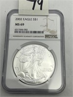 2002 American eagle silver dollar