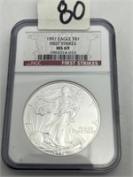 1997 American eagle silver dollar