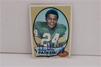 1970 TOPPS WILLIE WOOD #261 SIGNED AUTO