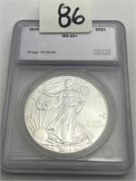 2018 American eagle silver dollar