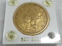 RARE 1866S $20 GOLD COIN