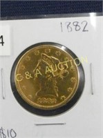 1882 GOLD $10 LIBERTY HEAD