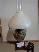 Oil Lamp w/Shade converted to electric