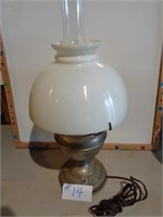 Oil Lamp w/shade converted to electric