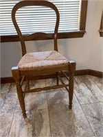 Vintage Cain Woven Seat Round Back Chair