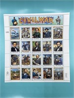1995 Sheet of 20 Civil War 32 Cent Stamps