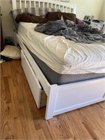 White Bed with Storage-Mattress Not Included