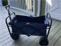 Folding Canvas and Metal Utility Cart
