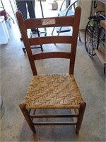 Antique Woven Ladderback Chair