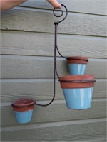 Metal Flower Pot Hanger w/ Pots