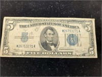 1934 C $5.00  Blue Note