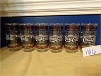 Hardee's Coca Cola Glasses 5 1/2in