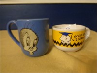 Soup or Coffee Cups Charlie Brown/Tweety Bird