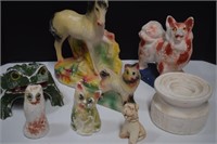 Eight Pieces of Chalkware