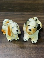 Pair of vintage ceramic dog figures