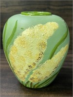 Mid Century Hand Painted Ceramic Vase