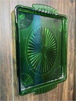 Vintage 1980's Emerald Green Tray