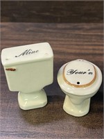 Retro 1970's Toilet Salt and Pepper Shakers