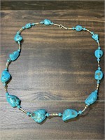 30" Turquoise and Bead Necklace