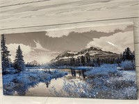 Blue Lake Canvas Print 20x40