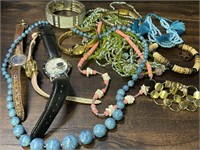 Costume Jewelry Lot + watches