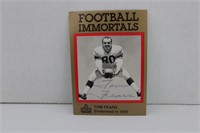 1985 FB IMMORTALS TOM FEARS #40 SIGNED AUTO