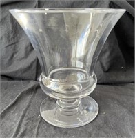 Signed Val St Lambert art glass footed vase - XE