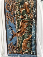 Buck and Doe Tapestry Wall Hanging      -WD
