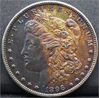 1896 Morgan silver dollar
