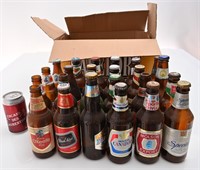 24 bouteilles de bière vintages avec caisse